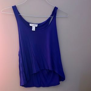 flowy blue crop top size small